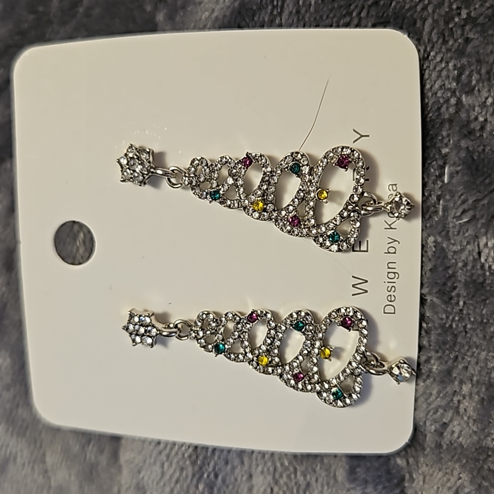 Holiday tree earrings